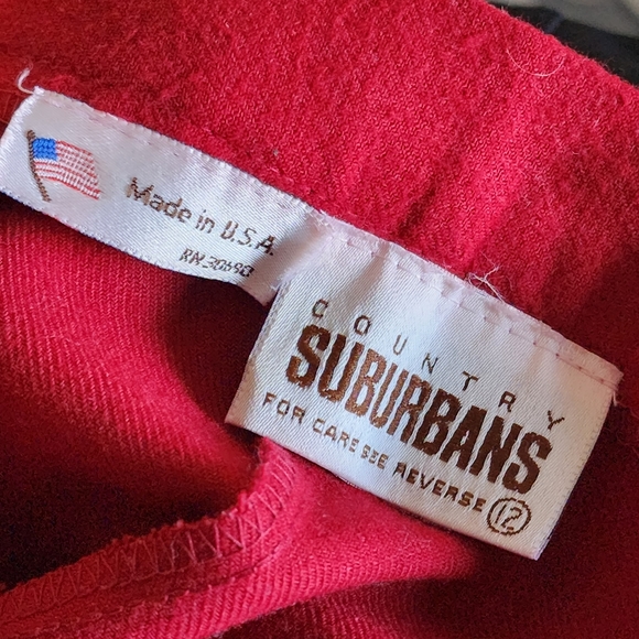 Vintage Red Dress Work Slacks Trousers Pants - Picture 9 of 10